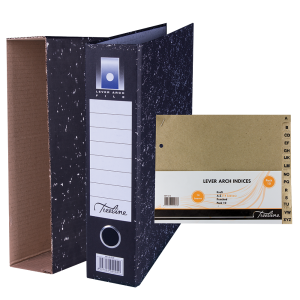 Treeline A4 U/R Lever Arch File +Index+Dustcover                     