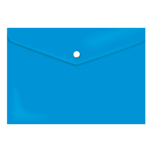 Treeline Azure Blue A4 Plastic Envelope with Stud                    
