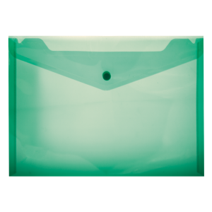 Treeline Green A5 Plastic Envelope with Stud                         