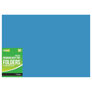 Treeline Premium Deep Tint Folder Blue 192gsm                        