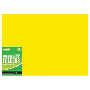 Treeline Premium Deep Tint Folder Yellow 192gsm                      