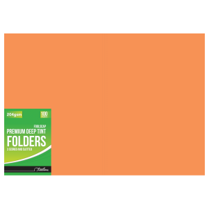 Treeline Premium Deep Tint Folder Orange 192gsm                      