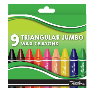 Treeline Triangular Super Jumbo 9's Wax Crayon                       