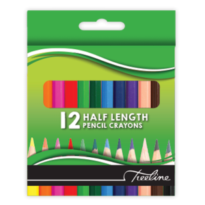 Treeline Pencil Crayons Half Length-12's                    