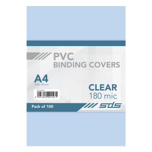 Treeline Clear A4 Binding Covers - 180 micron                        