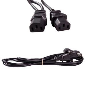 Treeline Power Cable Splitter Y Cable 16D-2IEC 0.75 X 3BK L;2.800    