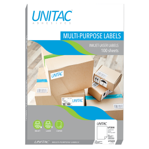 Unitac A4 Label 210 x 298mm 1up                             